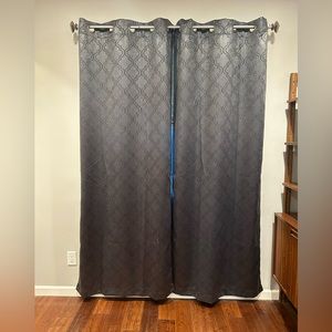 Black Out Curtains with Rod & Hardware